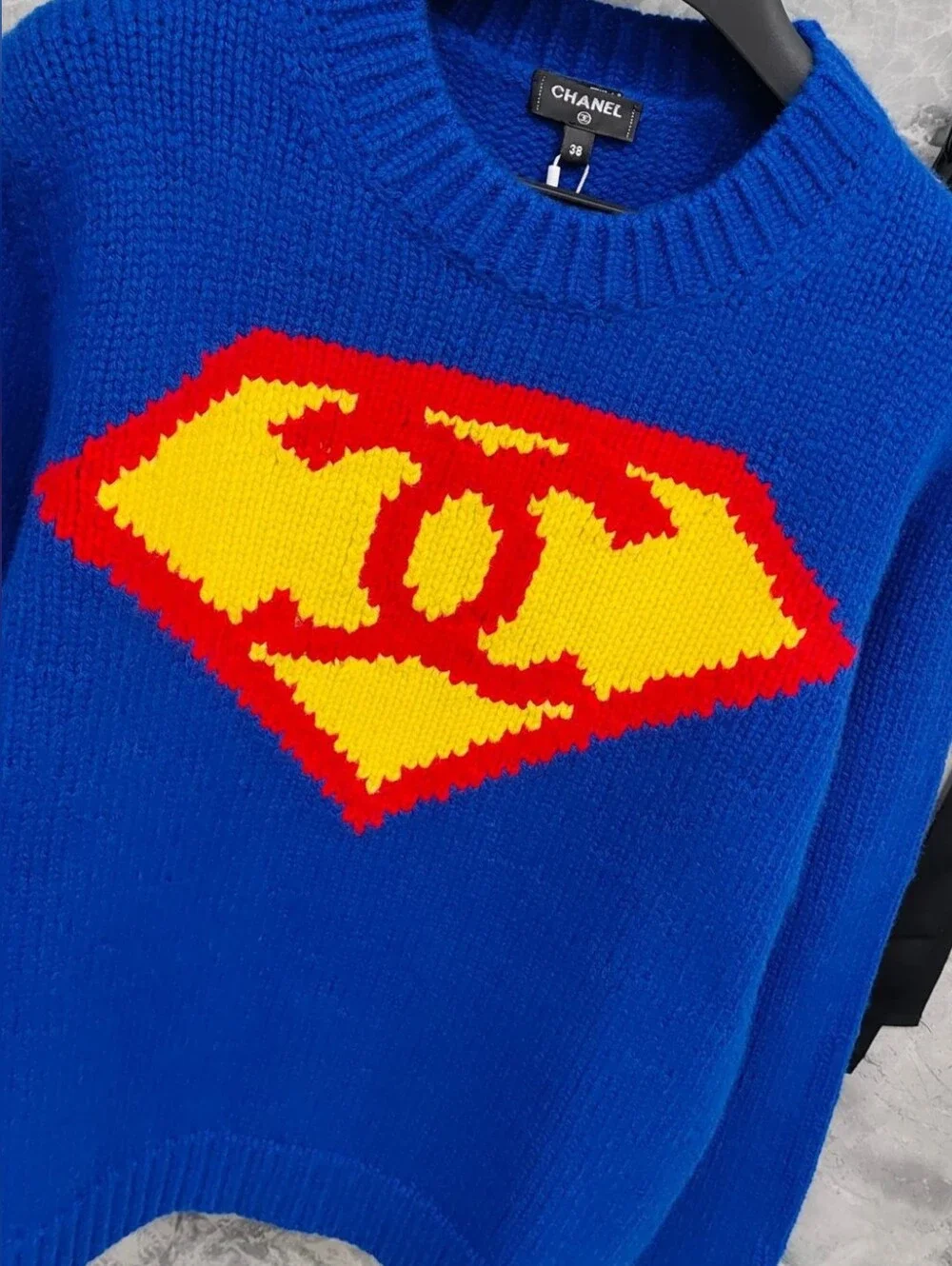 CHANEL blue knit